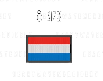 Netherlands Flag Embroidery Design: Dutch Patch (8 Sizes) (Digital Download)
