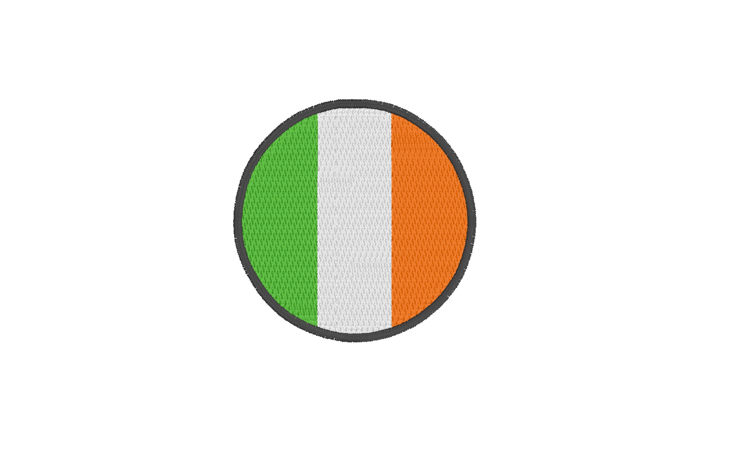 Ireland flag circle embroidery design 3 SIZES small country Etsy