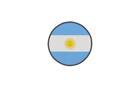 Drapeau Argentine Cercle Motif De Broderie 3 Tailles Petit Etsy