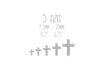 Mini Kreuz Stickdatei: Mini Kruzifix (5 Grössen) (Digitaler Download)