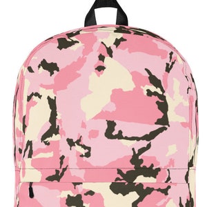 AIRPO Funny Camo Shark Backpacks Bright Pink Camouflage Large Capacity  Laptop Daypack Lightweight Backpack Travel Hiking Bag For Women Men