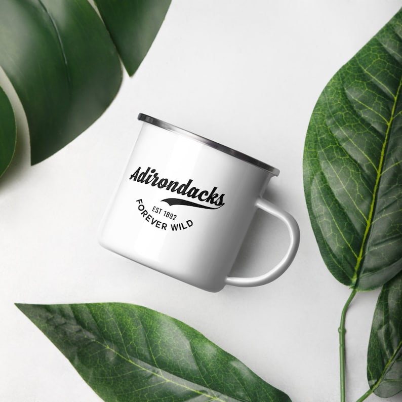NorthgoodsCo Adirondack Mountains Enamel Camp Mug