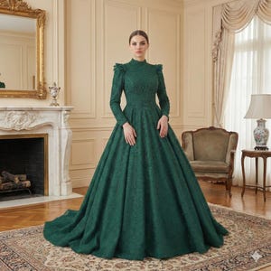 emerald green prom dress modest US 2 / BLACK 13/14 years Measure Method Closure Height:170cm | 5′ 7″