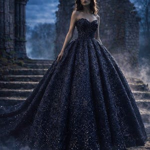 Midnight Blue Masquerade Dress - Etsy Canada