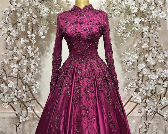 mulberry evening dress Shop Yasmin Gown in Mulberry Color main image 1