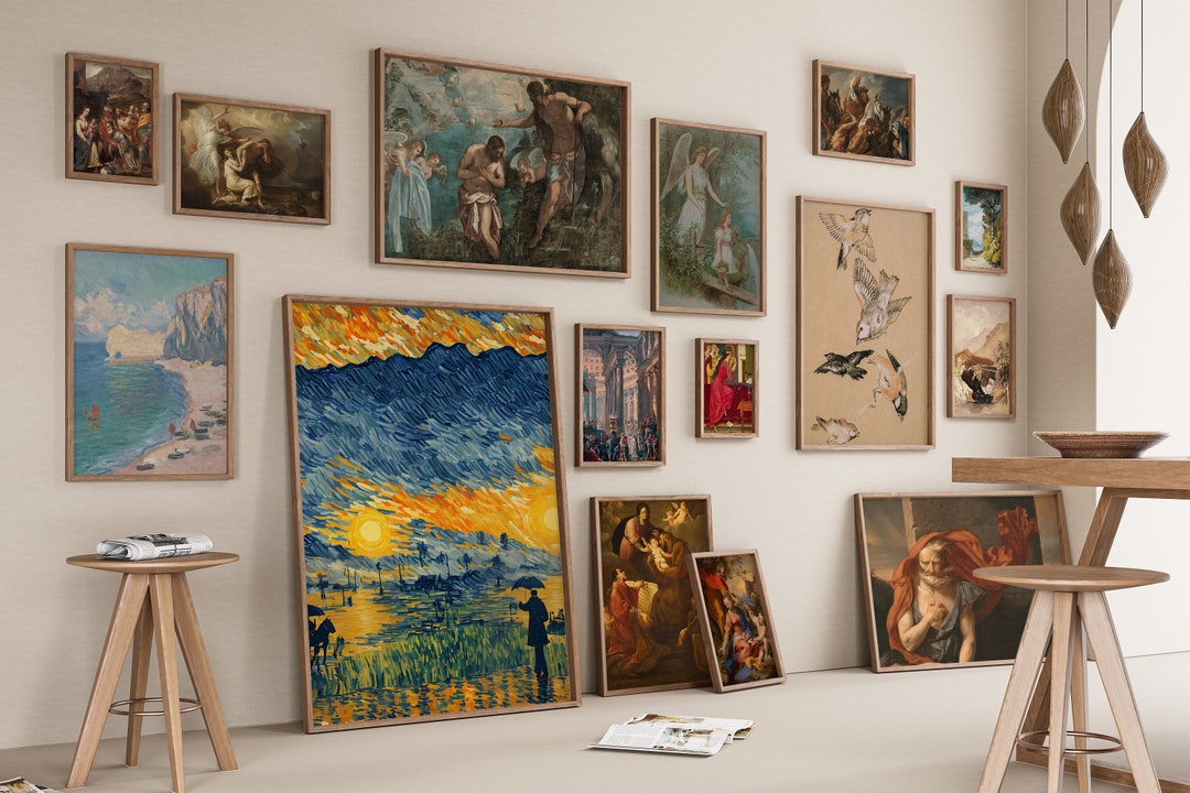 500 Printable Vintage Art Prints for Home Decor, Eclectic Gallery Wall