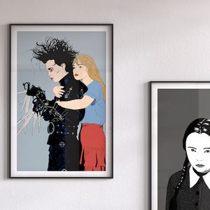 Edward Scissorhands Poster, Digital Download Print, Art, Pop Culture, Tim Burton