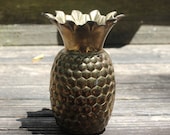 Brass Pineapple Vase Brass Decor Office Decor Desk Accessory Library Table Accent Pineappl