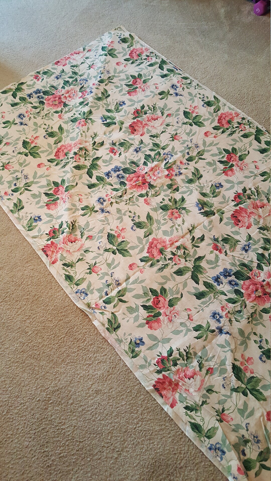 Vintage 1995 Jeffrey Fabrics for Sundour/sundour/floral Print/window