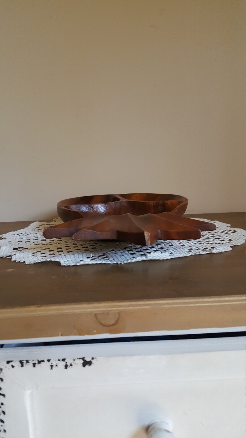 3 Compartment Pineapple Shaped Teak Serving DishWooden Serving DishAppetizer TrayCheese and Cracker TrayPineapple TrayPineapple Lover