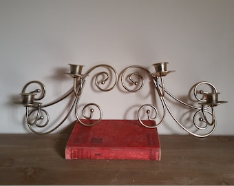 Metal scroll candle wall sconces - Set of 2