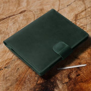Pelle personalizzata adatta a reMarkable 2 e Remarkable Paper Pro Folio Organizer borsa in pelle, con portapenne, vera pelle verde di alta qualità