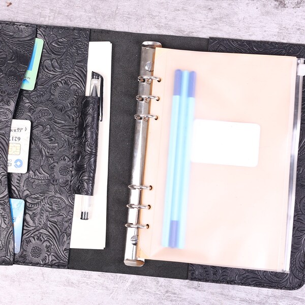 Embossed Leather A5 Planner Etsy