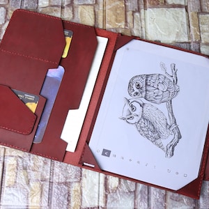 Funda para bolígrafos Supernote A5X2 manta A6 X2 Nomad personalizada de piel desgastada, organizador tipo folio, funda roja Supernote A6 X, funda A5 X 3ECGSNSE