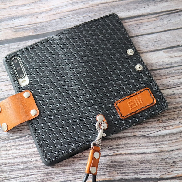 Huawei P30 crossbody leather case Adjustable Strap Hand rope leather case case