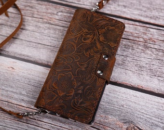 Crossbody strap Womens Google Pixel 8 Pro/8/ 7a/ 7 Pro / 7 6a 6 pro /3/4/5 xl 4a 5G/4 case leather wallet Personalized Tooled Full Leather