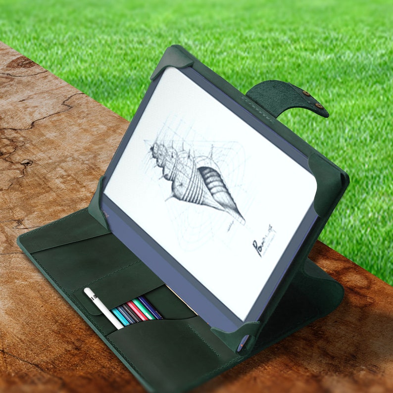 Personalisiertes Leder ONYX BOOX Tab Ultra C Pro, Note Air 3C Air3, Tab Ultra C, Tab Mini C, Note Air, mit Stifttasche, Top-Qualität aus echtem Leder Bild 3