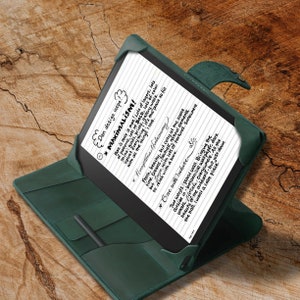 Funda de cuero personalizada para Kindle Scribe 2024, Amazon Fire HD 10, funda de cuero para Fire Max 11, Kindle Oasis 3KS01 de cuero genuino