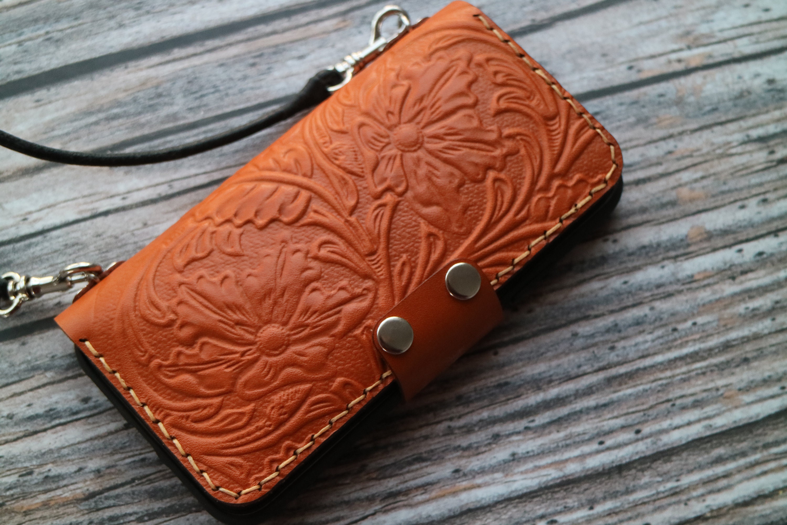 IPhone SE 2020 leather wallet case women & men custom initials Etsy