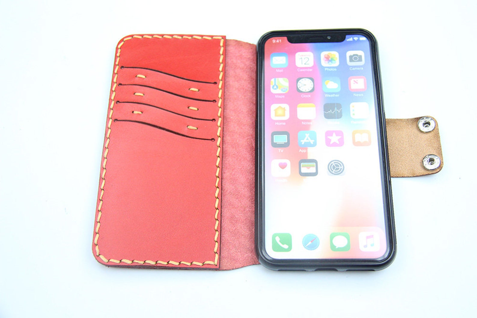 Iphone X wallet case Leather Personalization man & women Etsy