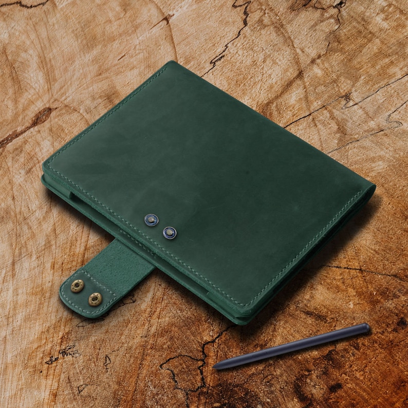 Organisateur Folio Kobo Elipsa 2E en cuir personnalisé, sac Kobo Elipsa Pack en cuir, avec poche pour stylo, cuir véritable de qualité supérieure image 4