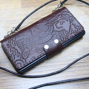 Funda de cuero genuino tipo billetera para Samsung Galaxy S25 Edge, S25 Ultra, S25+, S24 Ultra, S23 FE, S23+, regalo personalizado, correa de hombro personalizada