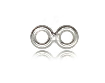 Silver double jump ring, Figure 8 jump rings, 4mm jumprings, 925 sterling silver, 1/5/10pcs