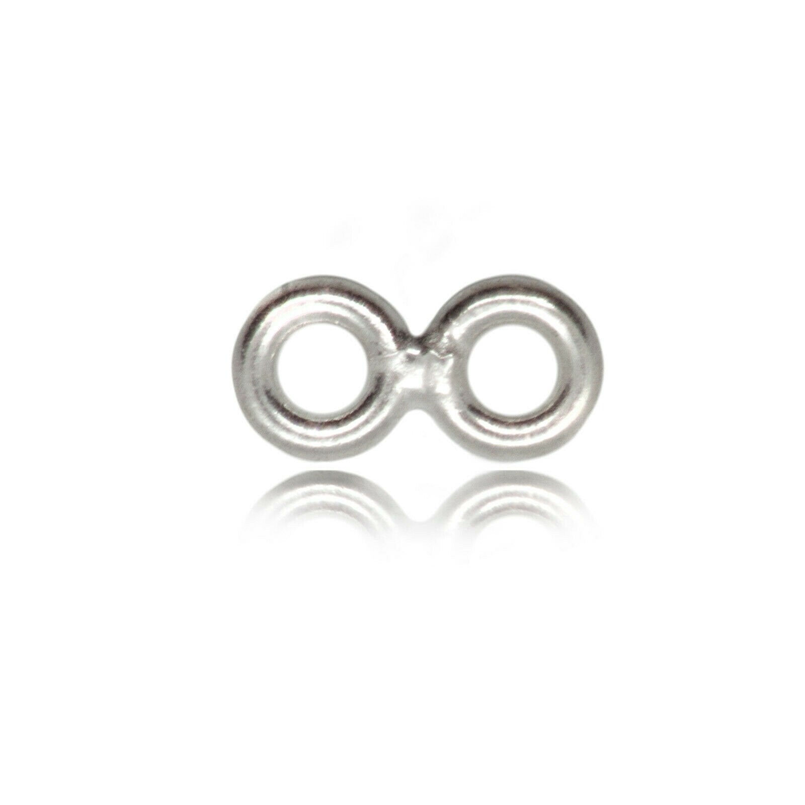 Silver Double Jump Ring Figure 8 Jump Rings 4mm Jumprings 925