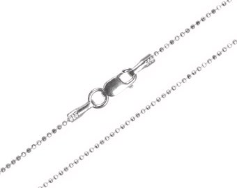 Diamond Cut 1mm Ball Chain in Sterling Silver