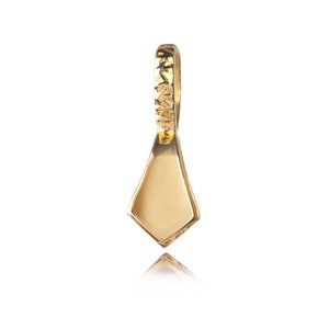 Simple Pendant Pinch Bail, gold vermeil pendant bail, gold vermeil Pinch Bail