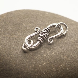 Ręcznie wykonany zapięcie typu S Hook Eye 20 mm, elementy jubilerskie ze srebra próby 925
