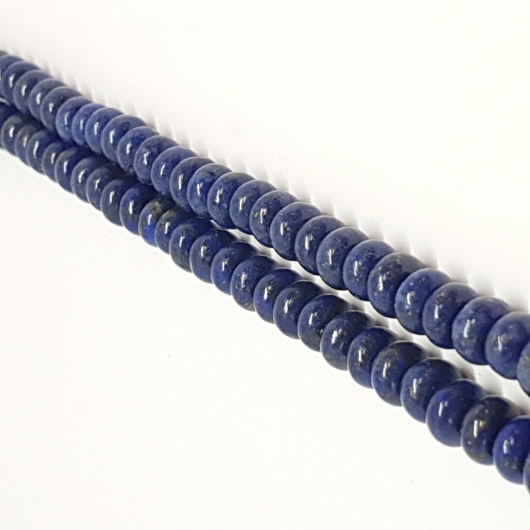 Perles En Lapis-lazuli Faites Main, Forme Ronde à Facettes - Taille 2 Mm, Trou 1 Mm, Fil De 12 Pouces - Pour Fabrication De Bijoux
