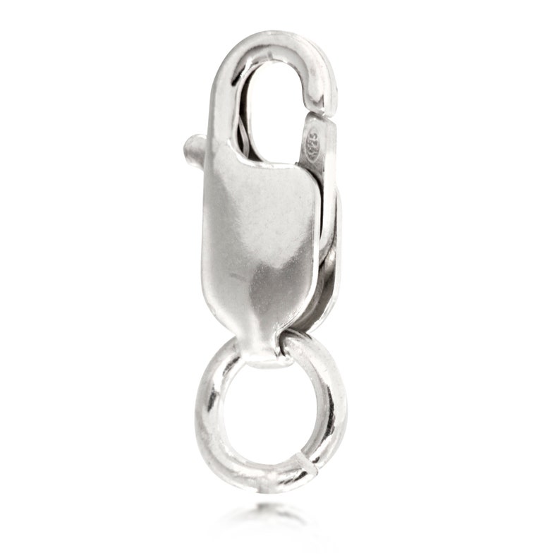 Heavy With Jump Ring-Findings 7mm Sterling Silver Lobster Claw Trigger Oval
