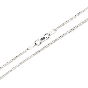 Strong Diamond Cut Curb Chain in Sterling Silver, 1.5mm thickness