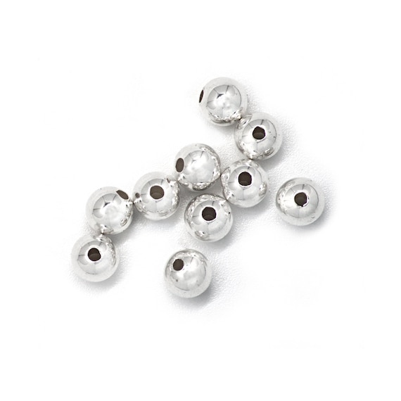 Spacer Bead 8mm Sterling Silver with 4mm Hole Slide On Charm Spacer Bead 8mm Sterling Silver with 4mm Hole Slide On Charm