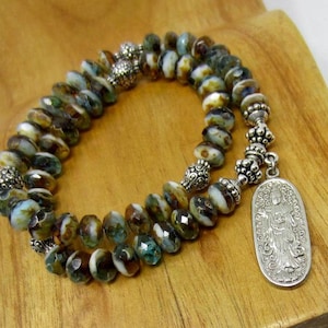 Quan Yin Meditation Bracelet, Goddess of Compassion, Goddess Mala Bracelet, Divine Feminine Mala Bracelet, Silver Quan Yin Bracelet, Guanyin