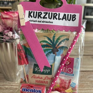 Geburtstagsgeschenk/ eine Tüte Urlaub /Kurzurlaub