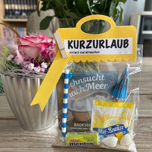 Geburtstagsgeschenk/ eine Tüte Urlaub /Kurzurlaub