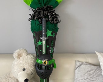 Cono escolar XXL con sable de luz ninja :-)) 110 cm de altura