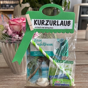 Geburtstagsgeschenk/ eine Tüte Urlaub /Kurzurlaub