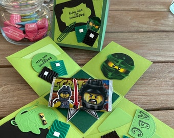 Explosionsbox - Einschulung im Ninjago Stil