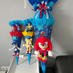 SAC D'ÉCOLE avec une grande figurine Sonic