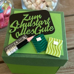 Explosionsbox - Einschulung im Minecraft Stil