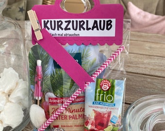 Geburtstagsgeschenk/ eine Tüte Urlaub /Kurzurlaub