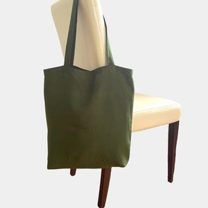 Waldgrüne LeinenTasche. Leinen Einkaufstasche. Canvas Tragetasche. Umhängetasche. Süße SommerTasche. Unisex Einkaufstasche für Frauen Männer