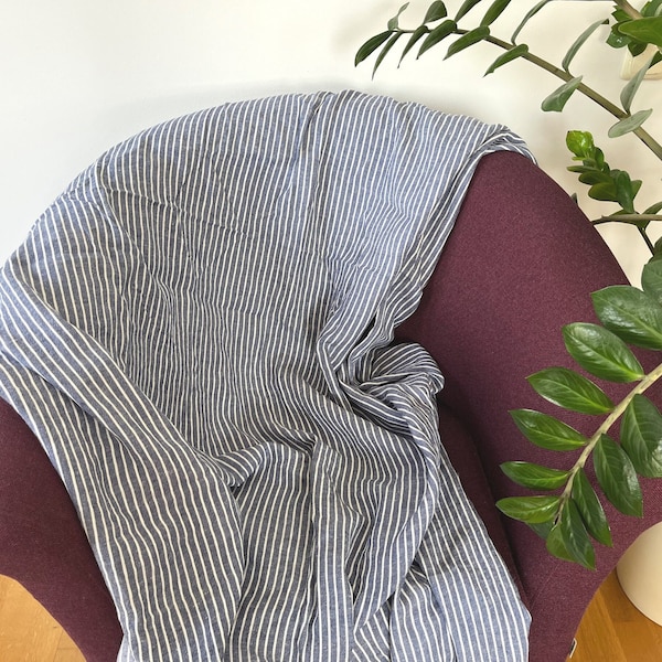 Throw Blanket, Yellow and White Striped Etsy