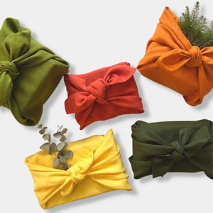 Furoshiki Gift Wrap. Furoshiki Wrapping Cloth for Christmas. Eco-friendly Fabric Gift Wrap. Zero Waste, Reusable Gift Wrapping Ideas.