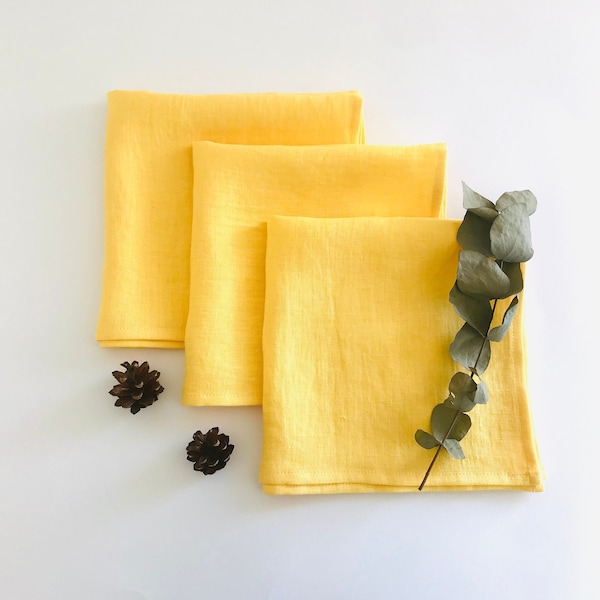 Yellow Cloth Napkins Etsy