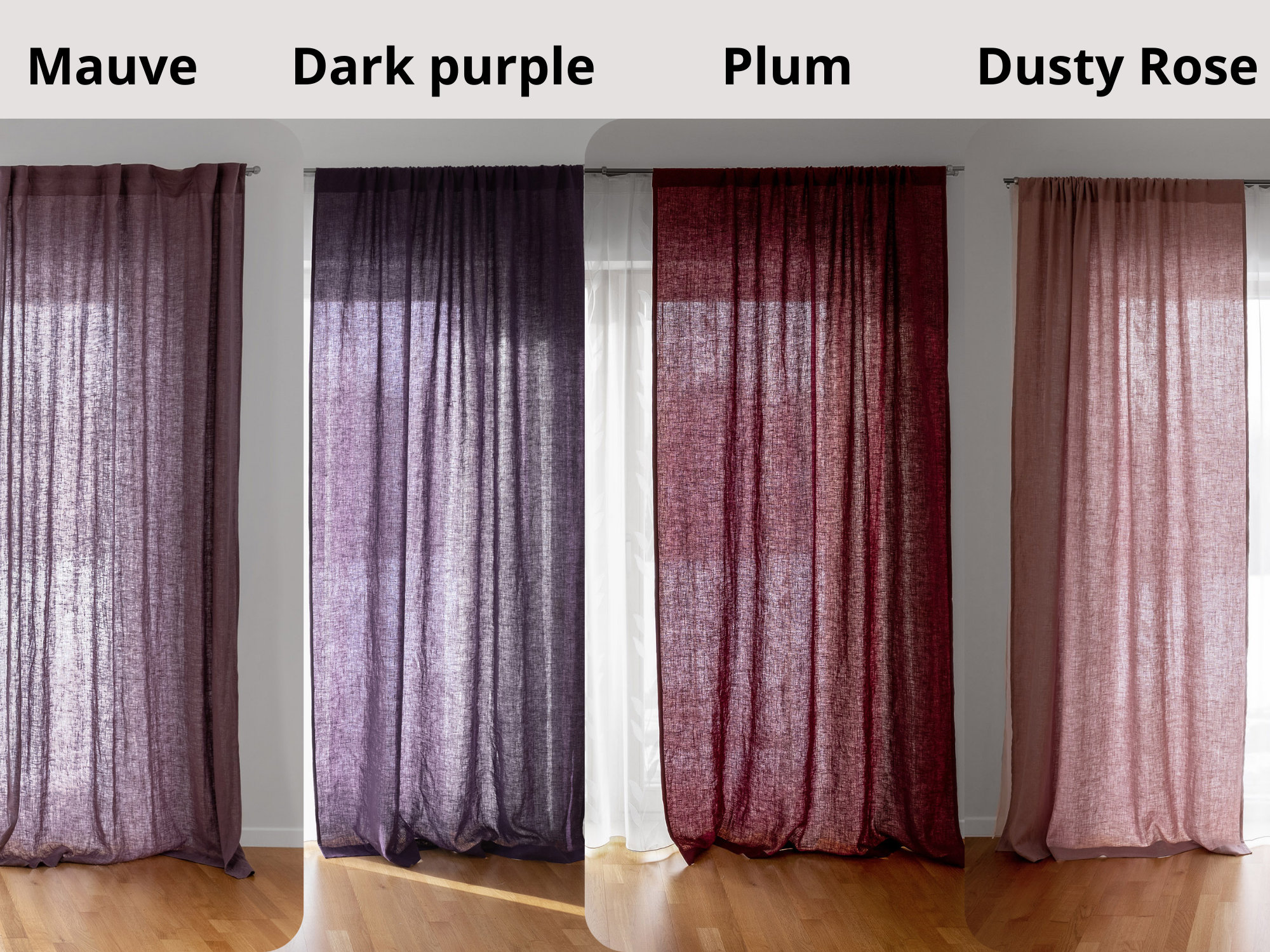 Plum curtains online
