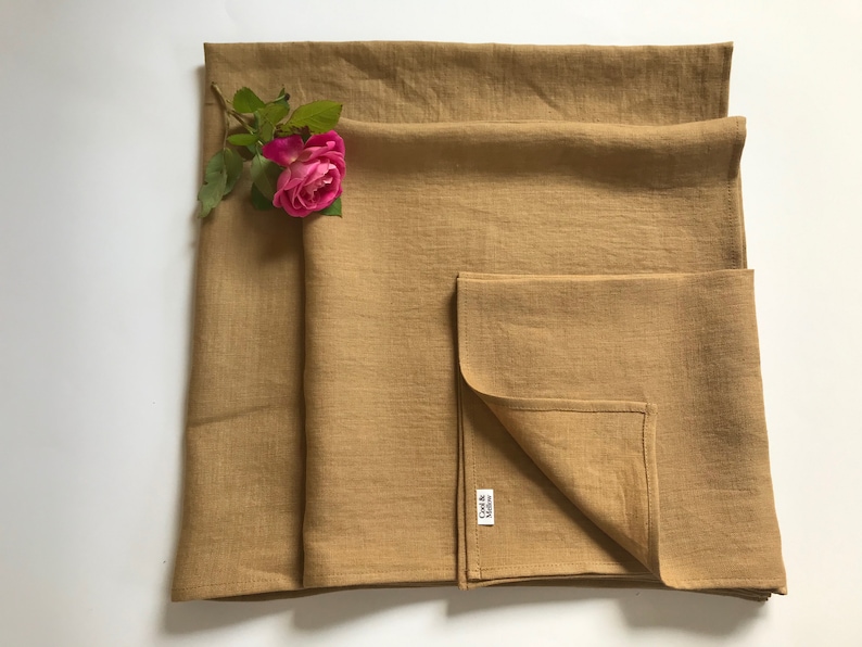 Camel Brown Linen Furoshiki Cloth. Zero Waste Fabric Gift - Etsy